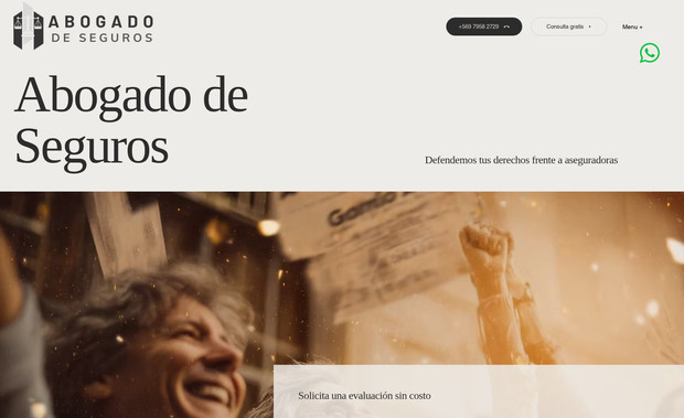 Abogado de Seguros: El despacho contaba con un sitio web desactualizado y poco optimizado para generar clientes. Se requería un rediseño moderno, profesional y escalable, con un enfoque en mejorar el posicionamiento SEO y aumentar la conversión de visitantes en clientes potenciales.

Servicios implementados

✅ Migración completa a Wix Studio desde entorno clásico.
✅ Rediseño visual moderno, responsive y profesional.
✅ Reestructuración de contenidos: manteniendo la base textual, pero mejorando redacción y jerarquía.
✅ SEO On-Page inicial:

Optimización de metaetiquetas y encabezados.

Configuración de sitemap y alt-text en imágenes.
✅ Integraciones digitales: Google Analytics + Google Search Console.
✅ Llamadas a la acción efectivas para captar clientes vía WhatsApp y formularios.
✅ Entrega de prototipo navegable para revisión antes de publicación.

Resultados

🚀 Sitio con mejor velocidad de carga y experiencia de usuario.
🚀 Mayor visibilidad en buscadores (SEO técnico + estructura optimizada).
🚀 Posicionamiento del despacho como referente legal en seguros.
🚀 Base lista para futuras campañas SEM o de contenido.