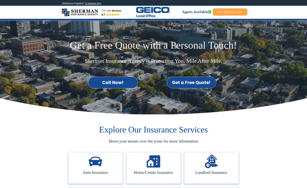 Sherman Insurance: Developed a straightforward, professional Wix website for Sherman Insurance, designed to give potential clients a quick and easy way to request insurance quotes. The site features a clean layout focused on clarity and trust, with a simple insurance inquiry form at its core. Fully responsive and SEO-friendly, the site provides a solid digital presence for the business while keeping maintenance minimal.