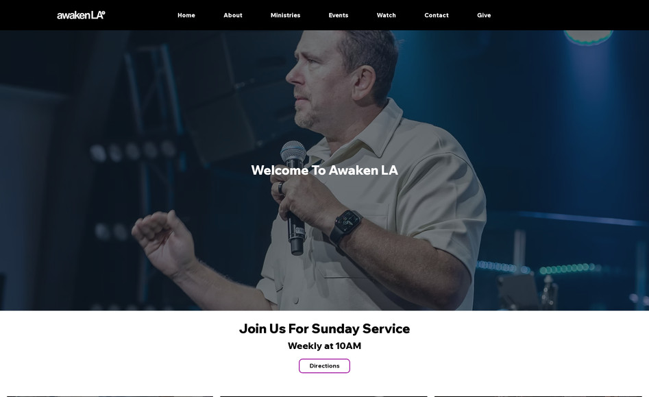 Awaken LA Church: Created a welcoming, responsive website for Awaken LA Church, complete with SEO optimization to improve local visibility and full ADA compliance to ensure accessibility for all visitors.