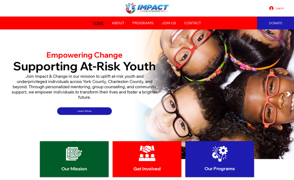 Impact & Change: Digital Stylz designed a custom logo and an 8–10 page website for Impact & Change, a nonprofit organization, to highlight their mission, initiatives, and impact within the community.