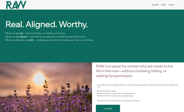 RAW  l  Real. Aligned. Worthy.: 