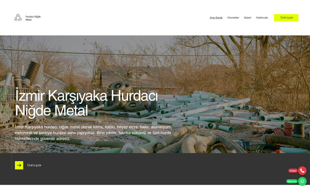 Hurdacı Niğde Metal: Siteyi kurdum 