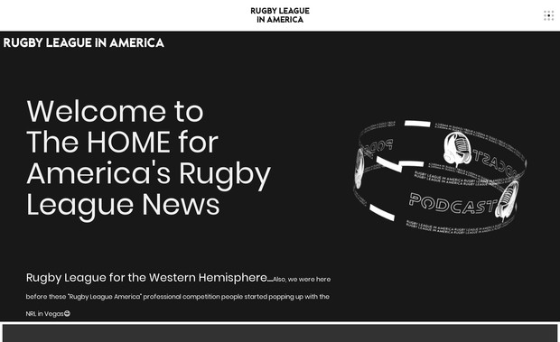 RugbyLeagueinAmerica: Comprehensive rugby league website with scores, blogs, team links, and a full podcast.