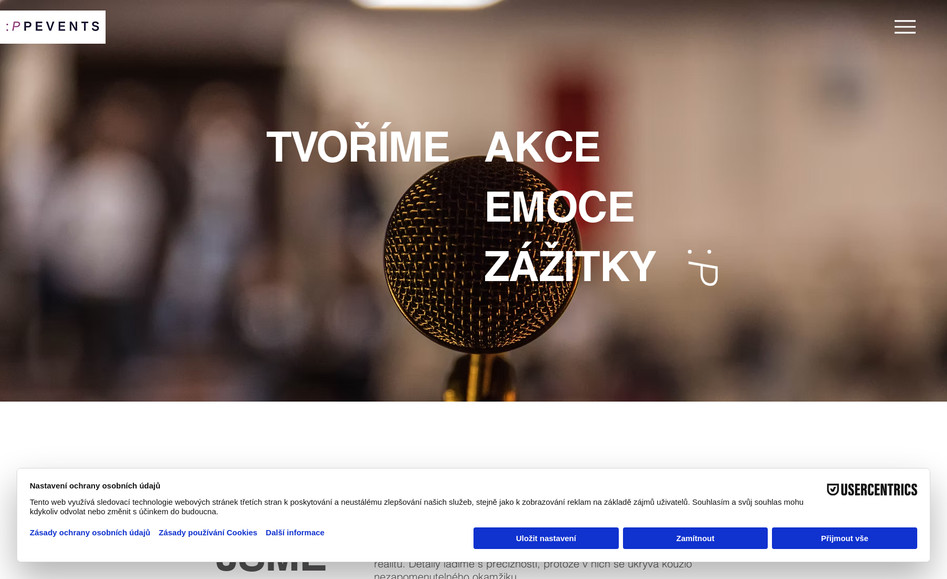 PP Events: Website creation for an event agency