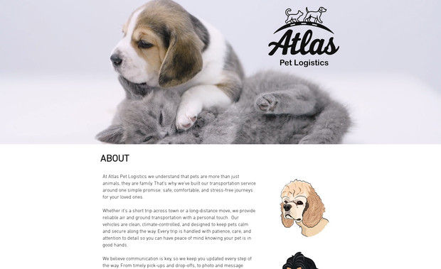 Atlas Pet Logistic: Website, mobile site, Google Integration