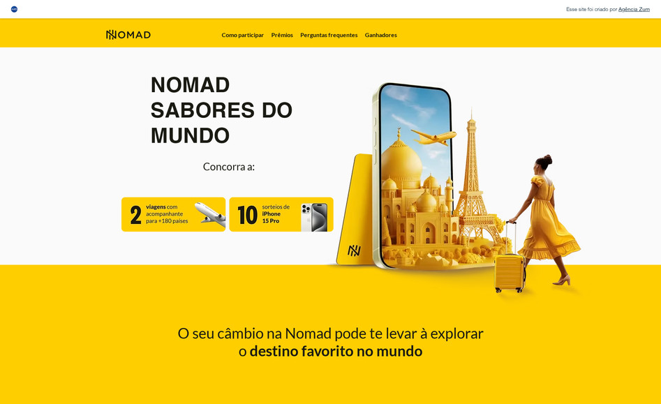 Promoção Nomad: Projeto de campanha de marketing para numeros da sorte