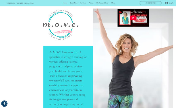 Move Fitness for Her: Website Design for Personal Trainer in Raleigh, NC