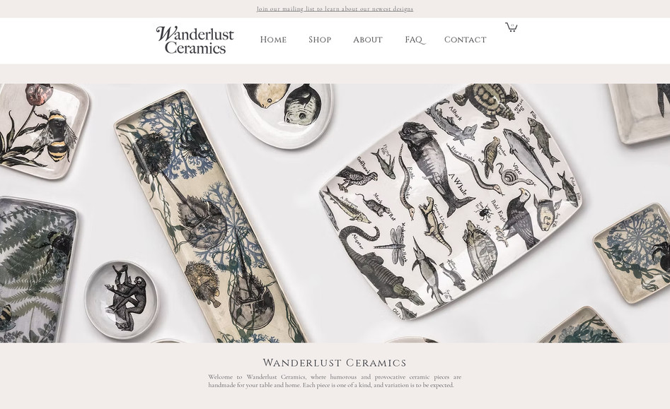 Wanderlust: WHimsical, handmade ceramics homegoods.