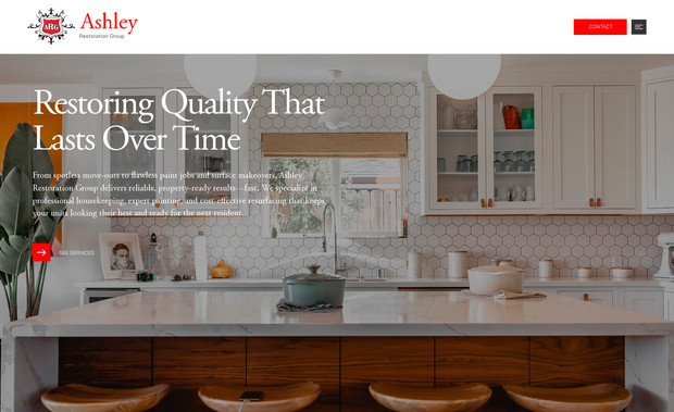 Ashley Restorations: Custom Wix Studio design and technical SEO
