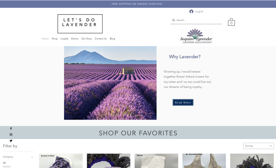 Let's Do Lavender: Provided updates and marketing services. 