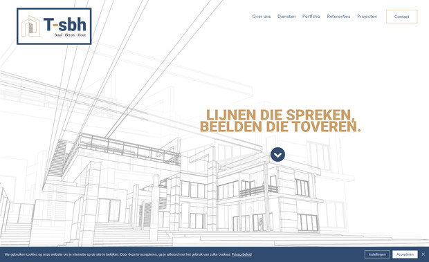 Tekenbureau T-sbh: Ontworpen in Wix Studio