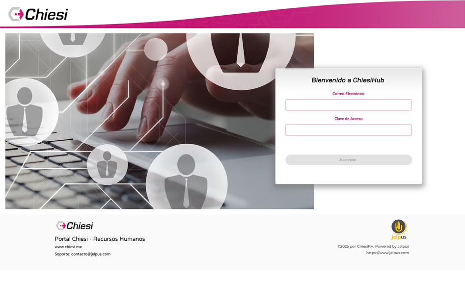 Chiesirh: Plataforma para administración de vacaciones del personal de Chiesi Mexico. Este proceso incluye reglas de negocio y notificaciones a los usuarios personalizadas