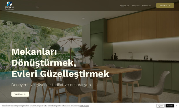 Tercanlar Yapı Dekorasyon: The products and services offered by the company are described with SEO settings, and artificial intelligence has been integrated into the website.
