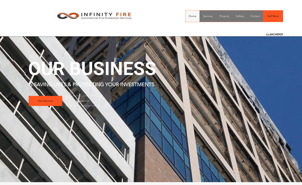 Infinity Fire: We did a complete redesign of their website where it now clearly shows their services, and pictures, and is mobile friendly as well. Also built with a strong competative SEO. 