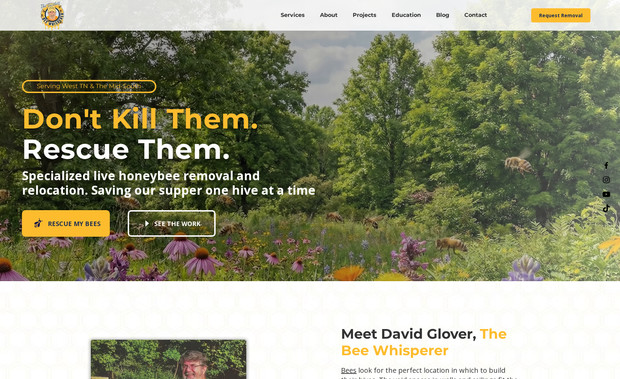 The Bartlett Bee Whisperer: A fun site for a local Bee expert in Tennessee