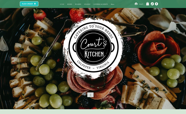 Court's Kitchen : The client had very strict design guidelines and requirements for this project. We worked within these guidelines to create precisely what she asked for - ecommerce set up included.