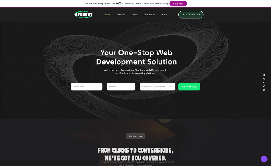 Aforset.com: At Grafez.com, we're thrilled to present Aforset.com—a sleek, user-friendly website designed to showcase the expertise of Aforset in digital marketing. From intuitive navigation to dynamic visuals, every detail reflects our commitment to excellence in web design. With seamless responsiveness across devices, Aforset.com ensures a captivating experience for visitors on any platform. Together, Grafez.com and Aforset have created a digital gateway that's both informative and engaging.