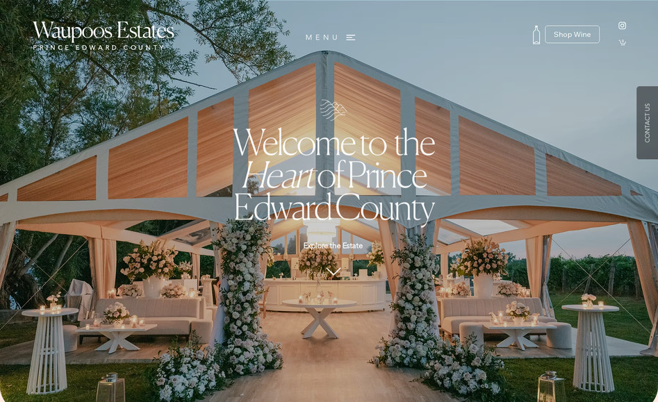 Waupoos Estates: A full website rebrand for PEC based winery & estate including custom photography, a wine tour booking system & ecommerce functionality. 