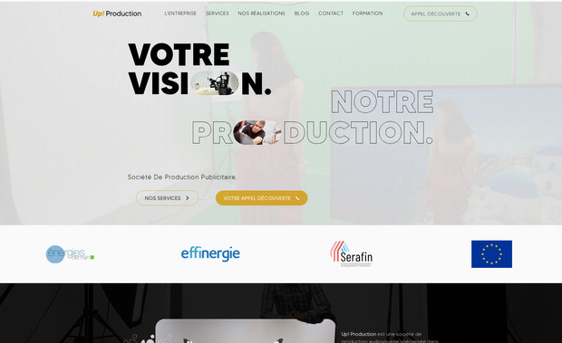 Up! Production: Site vitrine entreprise de création audiovisuelle