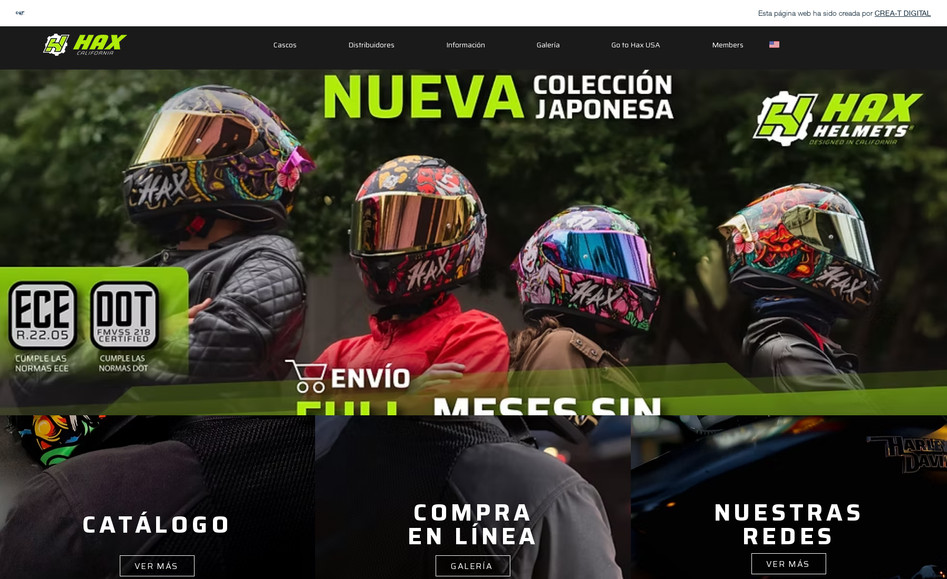 HAX HELMETS 2.0: Diseño y estructura web desde cero 