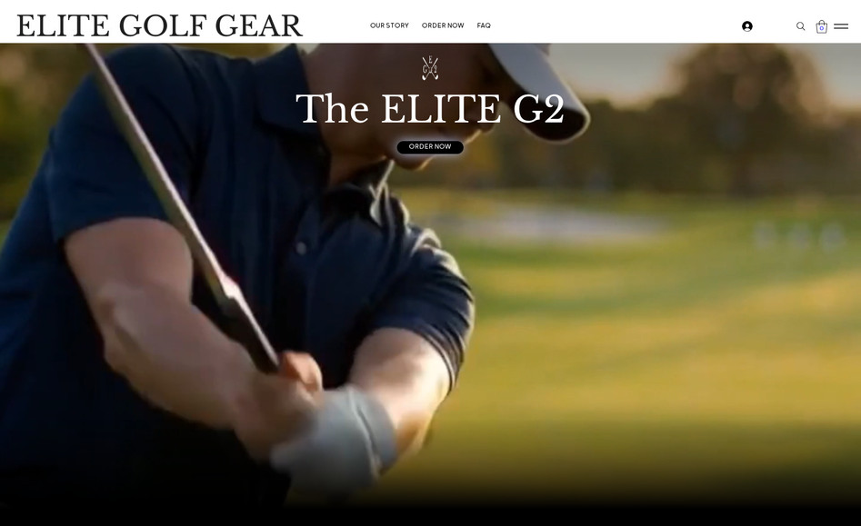 eCommerce Golf Product: Premium eCommerce site for a new product launch, marketing to golf professionals and enthusiasts.