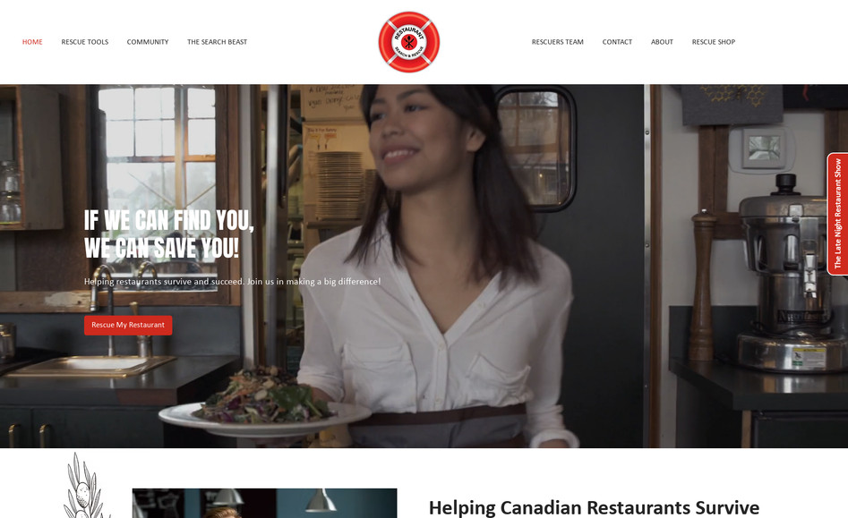 Restaurant Rescue: Website design, content development, video integration.