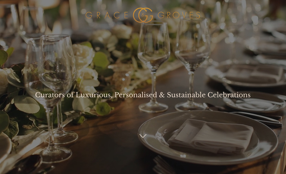 Grace & Groves: A Wix Studio site for a luxury premium events management business based in Sussex and the Cotswolds. Going for the premium quality market with a colour palette to match and an effective, easy navigation that highlights their offerings and partnerships.  