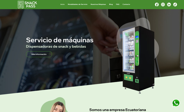 Snack Pass: Web corporativa