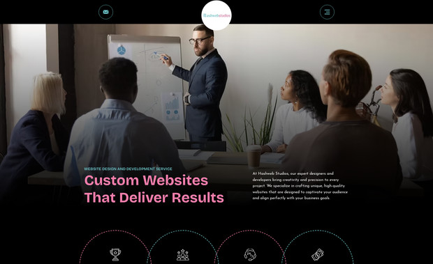 Hashwebstudios: This is my business website, which I designed and optimized. Currently, I'm working on SEO to help it rank on Google.