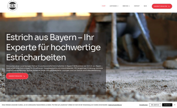 Estrich aus  Bayern: Relaunch Webseite, SEO, Content