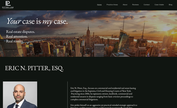 Pitter Law: Designed and built site.