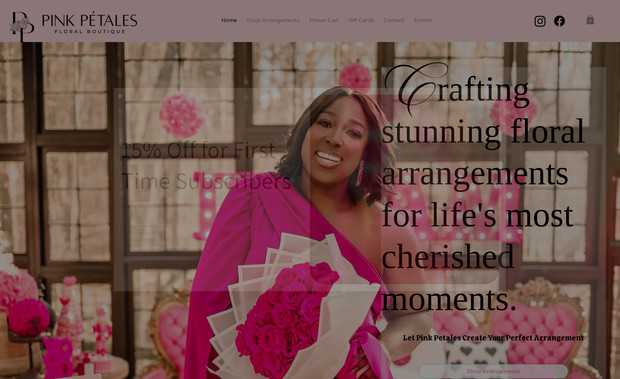 Pink Petales: Logo + Comprehensive Branding Package, E-Comm Wix Website