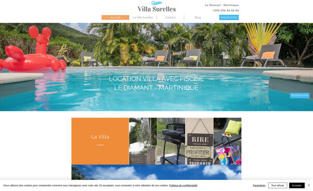 Villa Surelles: Objectif du site : Optimiser la visibilité de la villa dans les résultats de recherche d'hébergements de vacances en Martinique.