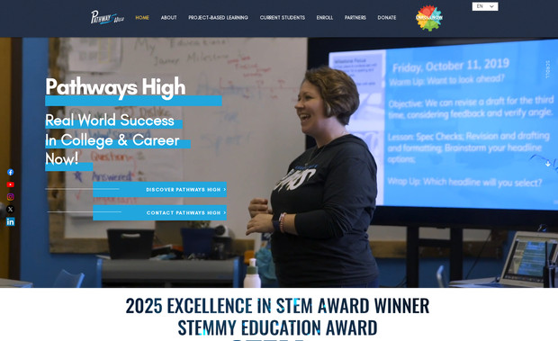 Pathways High: redesign entire charter school website