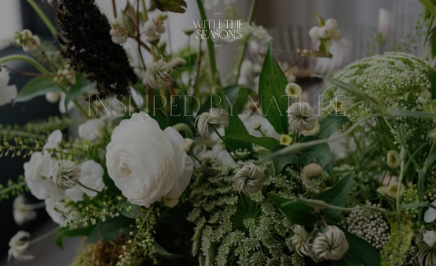 With The Seasons: Wedding Florist Website.