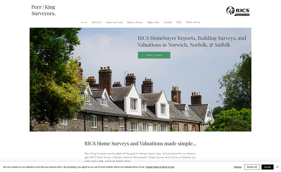Peer King Surveyors: Independent Housing Surveyor in the Norfolk Region - We work together on SEO to get more organic traffic and more leads!