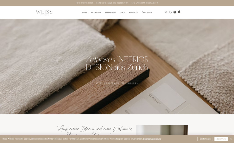 Evelyne Weiss: Evelyne habe ich bei der Einrichtung des Shops und der Zahlungsverwaltung unterstützt. 