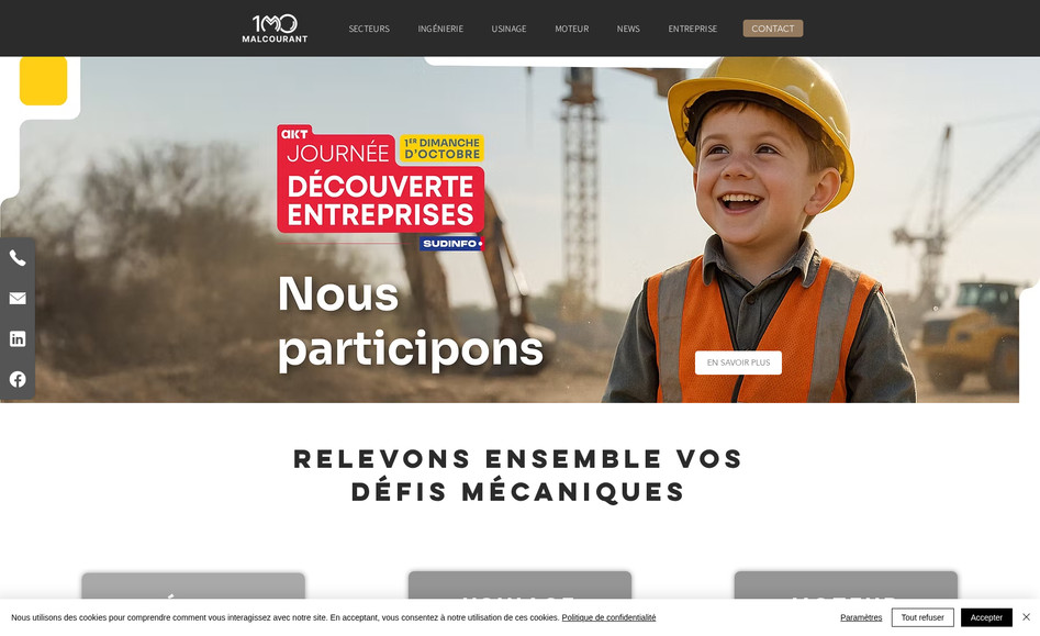 malcourant-mecanique: Accompagnement du client dans la création et l’optimisation de son site Wix à travers un coaching personnalisé. Conseil et suivi par étapes pour le design, la structuration de la navigation et la rédaction de contenu adapté à son activité. Formation au référencement sur Wix afin d’améliorer la visibilité du site et son positionnement sur les moteurs de recherche.