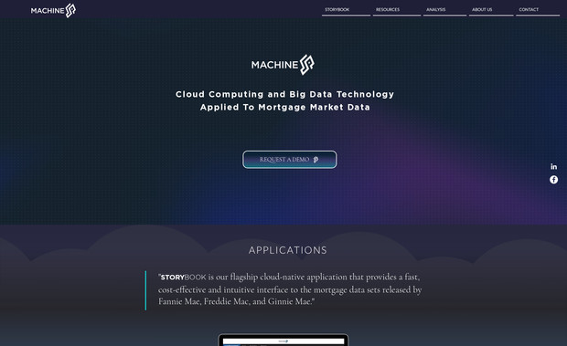 MachineSP: A new website for a fintech company - Cloud Computing and Big Data Technology Applied To Mortgage Market Data- it replaced a static out -dated site with something more modern together with better messaging.