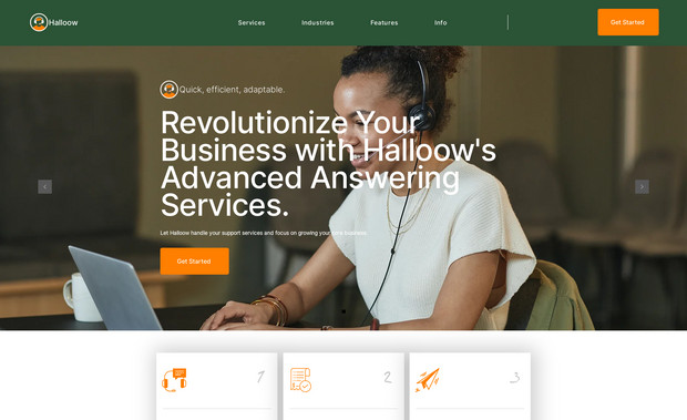 Halloow: Developed a modern and professional website for Halloow, a premier call center service provider offering customer, technical, and sales support. The site highlights their expertise, cutting-edge technology, and commitment to enhancing customer experience and driving business success, while reflecting their dedication to employee growth and innovation.