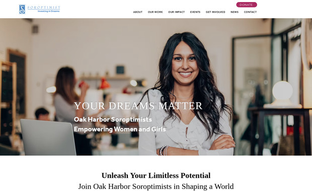 Oak Harbor Soroptimists: New website for a non-profit focused on the economic advancement of women and girls.