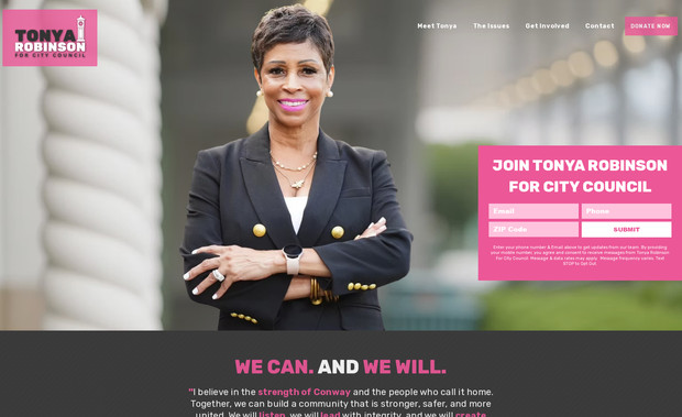Tonya Robinson For City Council: A website for a candidate for City Council