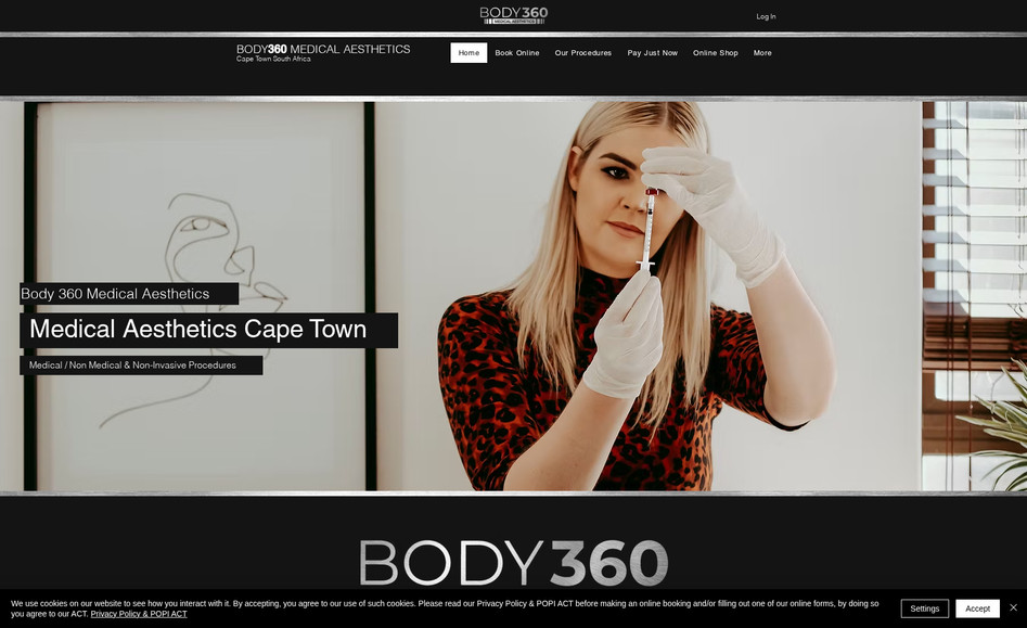Body360 Aesthetics Medical Aesthetics: We build the full brand and we the marketing team behind them. We build the Booking Management system / online store etc. 