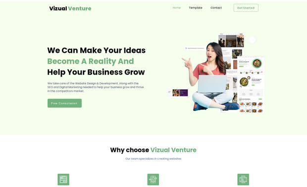 Vizual Venture: Agency Website