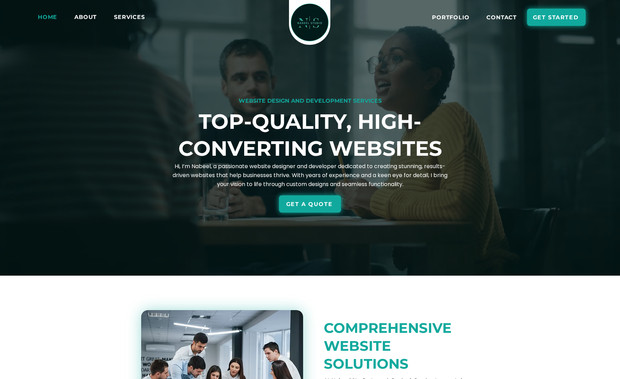 Nabeel Studio: This is my client, Nabeel Ahmed, for whom I resolved the responsive issues across various screen sizes. 
