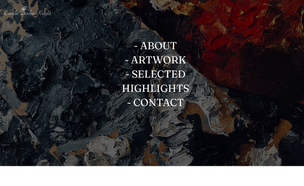 Camille Lambie-Knight: Designed and developed a professional website for an artist.