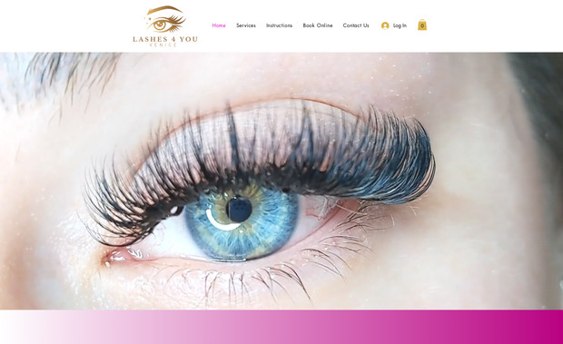 Lashes 4 You: I designed this online booking website with its mobile version.