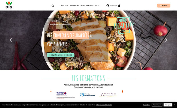 Diet Info Santé: Création du site et référencement