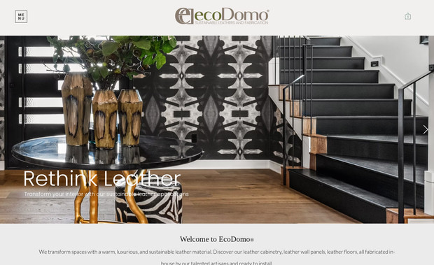 EcoDomo: We redesigned the Ecodomo website to match the premium quality of their architectural leather surfaces and give specifiers a clean, intuitive way to explore collections and request samples. Their previous site made navigation difficult and buried key product details that designers rely on when choosing materials.

We rebuilt the site with a modern layout, clearer product organization, and a stronger visual hierarchy that showcases textures, colors, and applications. The new structure simplifies how architects and builders browse collections, download specs, and connect with the sales team. The content is written to position Ecodomo as a premium, design-forward manufacturer rather than a commodity supplier.

The result is a polished, conversion-aligned website that elevates the brand, improves product discovery, and supports sales conversations across the architectural and interior design markets.