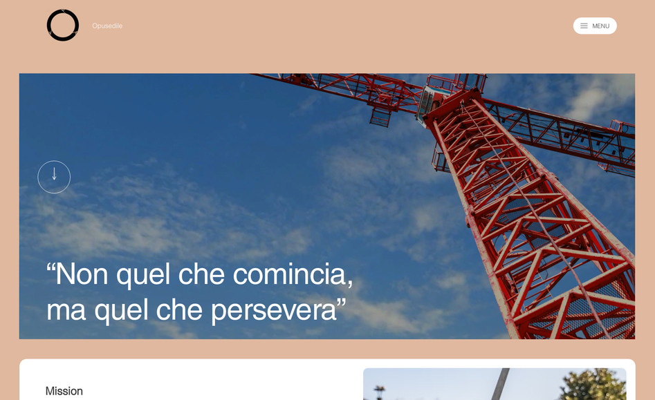 Opus edile: Creazione sito web professionale per un'azienda edile.